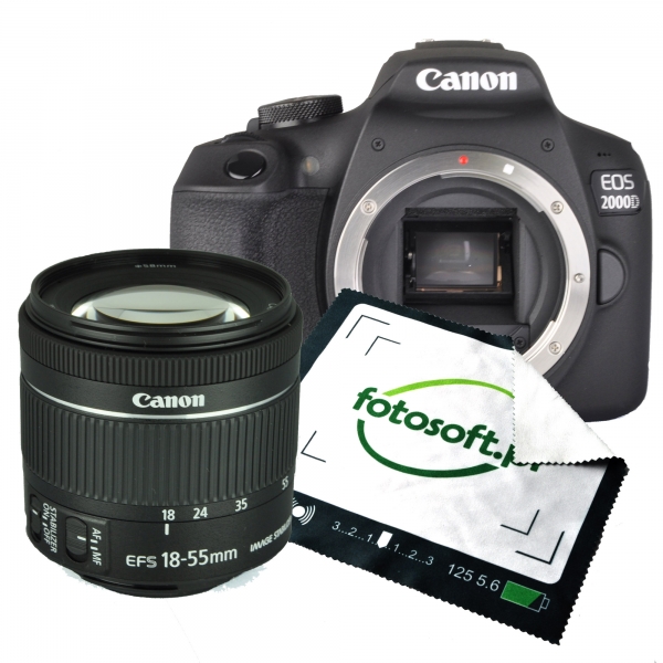 CANON EOS 2000D + 18-55 IS II  + ZESTAW 2XL stabilizacja obrazu